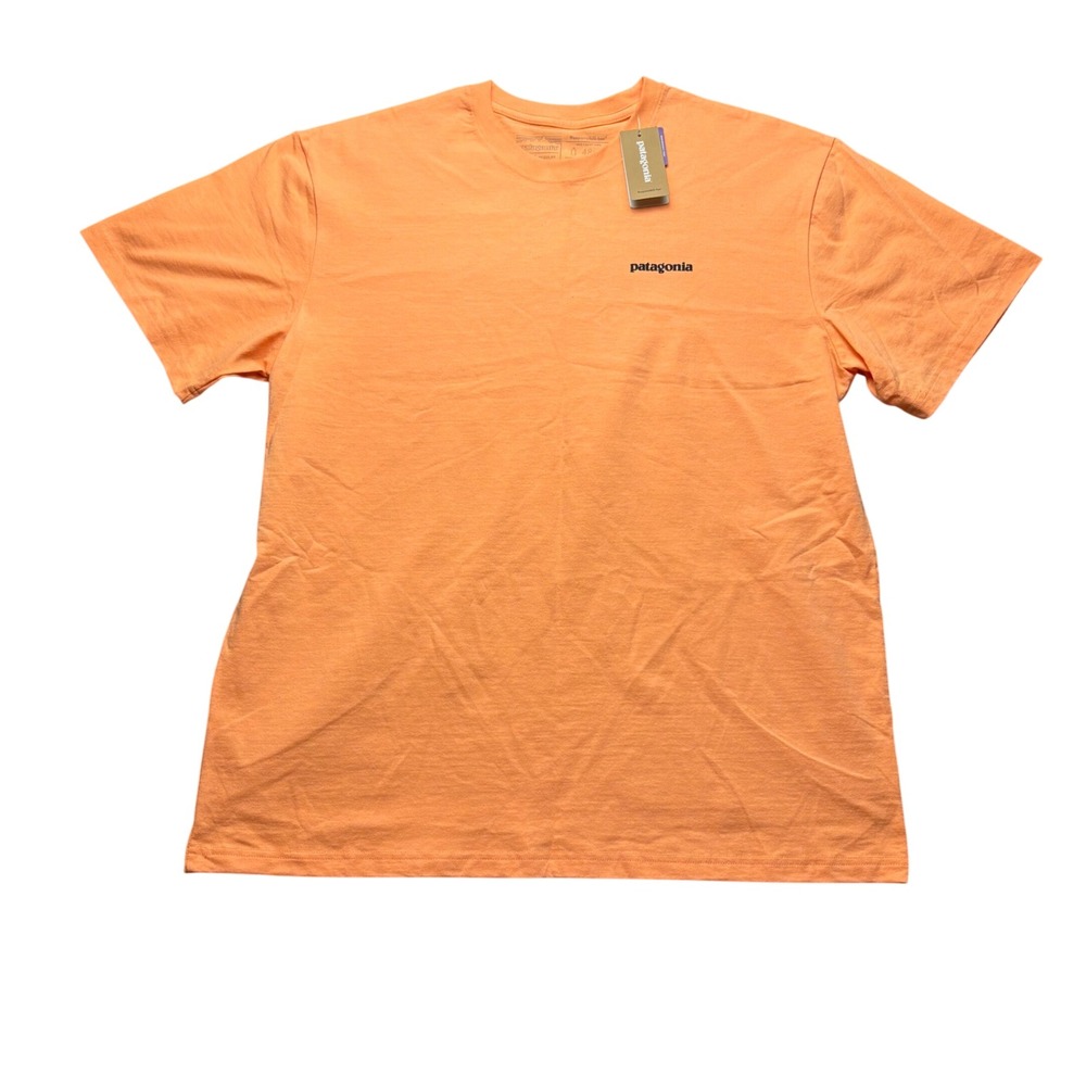 NWT Patagonia Fitz Roy Tarpon Responsibili-Tee Mens L Peach Sherbet Cotton 39165